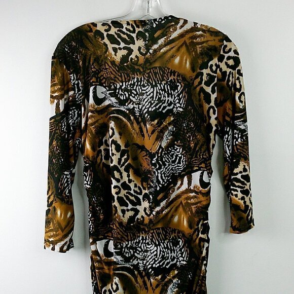 Milano - Animal Print Below Knee Length Dress - Medium - Picture 2 of 7